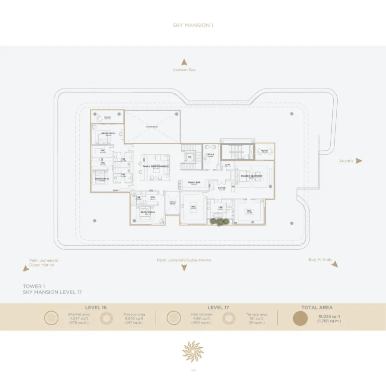 Serenia District East Residences floor plan 4-спальн. · 19029 sqft