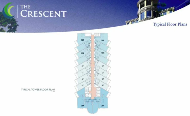 The Crescent floor plan Студия