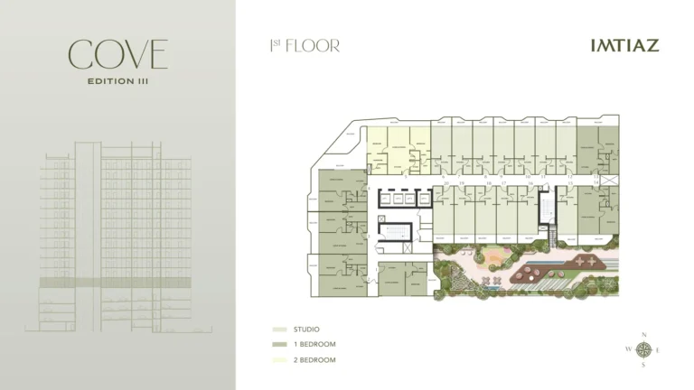 Cove Edition Residence 3 floor plan Студия