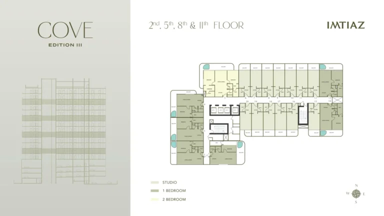 Cove Edition Residence 3 floor plan Студия