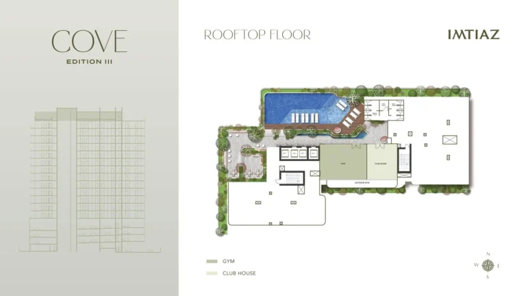 Cove Edition Residence 3 floor plan Студия
