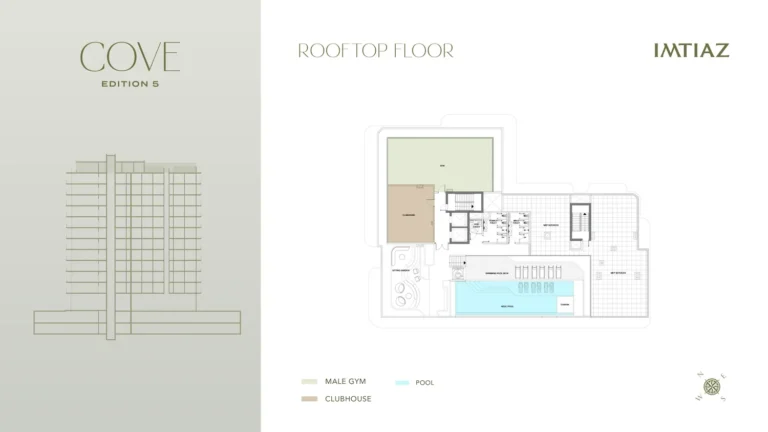 Cove Edition Residence 5 floor plan Студия