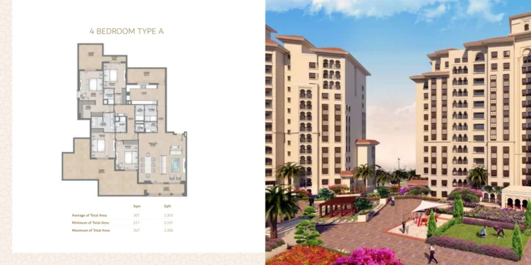 Alandalus Tower D floor plan 4-спальн. · 3303 кв. фут