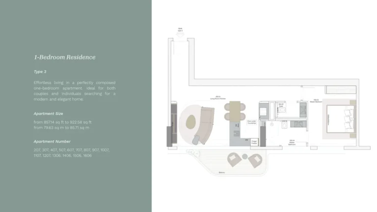 Helvetia Verde floor plan 1 BR · 857 sqft