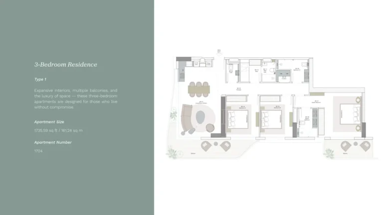 Helvetia Verde floor plan 3 BR · 1735 sqft