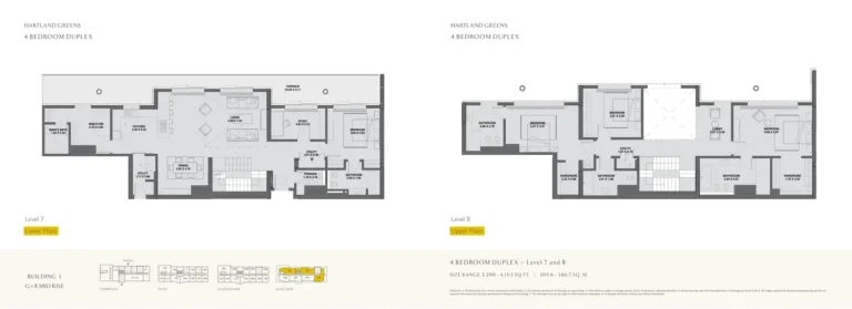 Sobha Hartland Greens 1 floor plan 4 BR · 3290 sqft