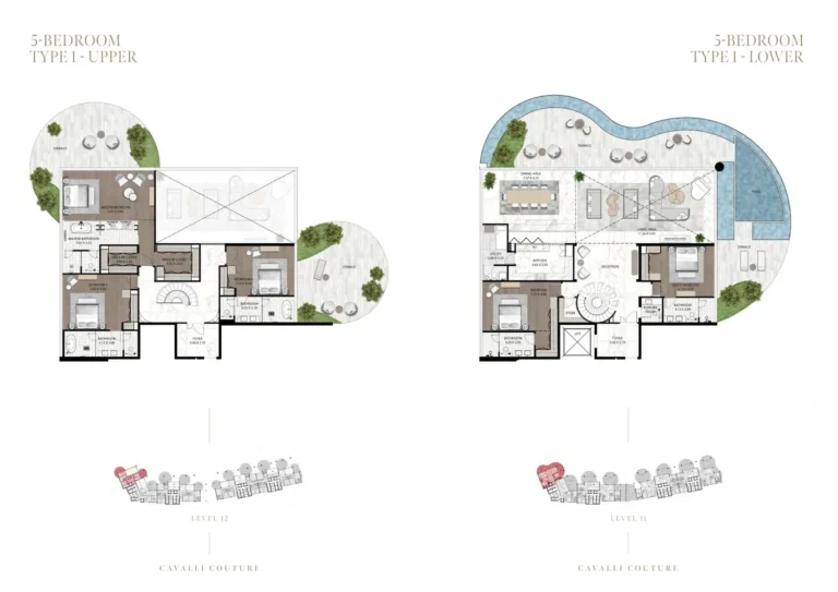 Cavalli Couture floor plan 5-спальн.