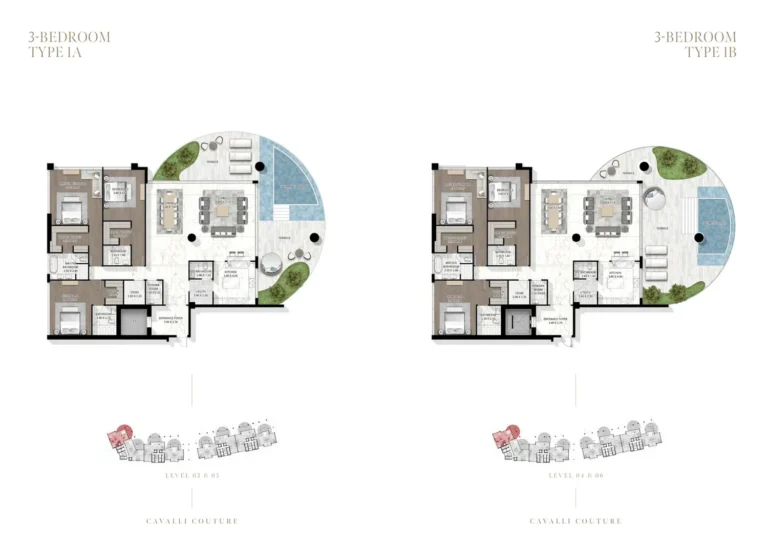 Cavalli Couture floor plan 4-спальн.