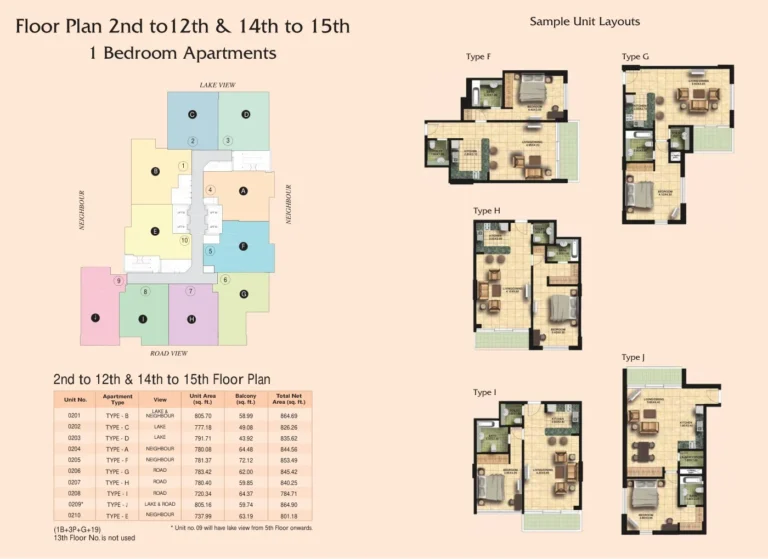 Clayton Residency floor plan 1 BR