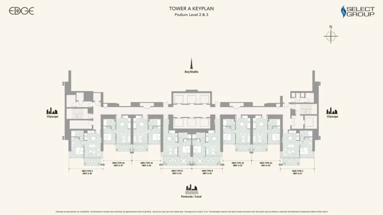 The Edge Business Bay floor plan Studio