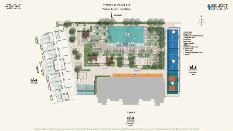 The Edge Business Bay floor plan Studio