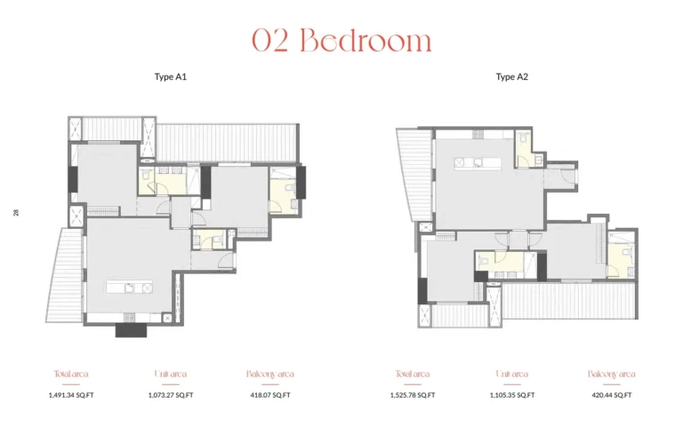Pelagos by IGO floor plan 2 BR · 1491 sqft