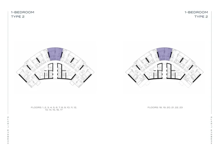 Harbour Lights floor plan 1-спальн.