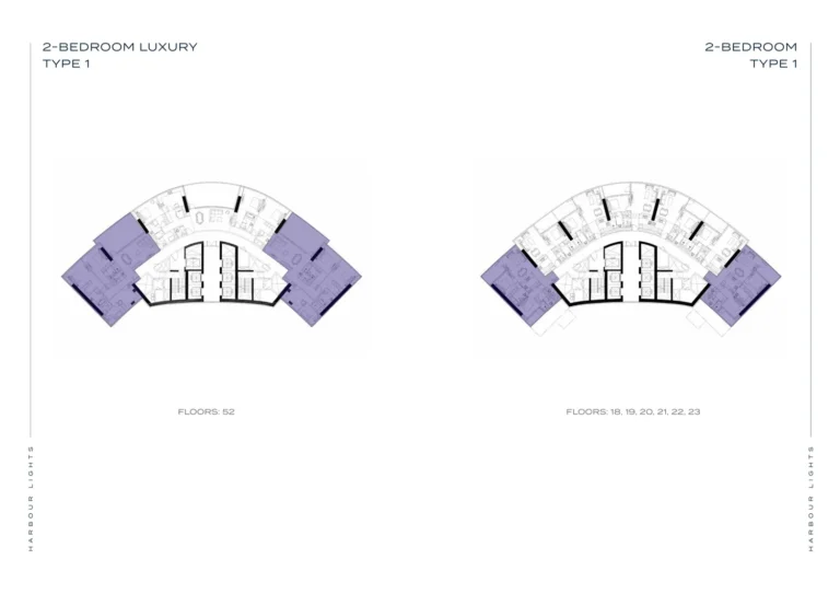 Harbour Lights floor plan 2-спальн.