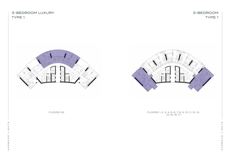 Harbour Lights floor plan 3-спальн.