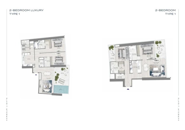 Harbour Lights floor plan 2-спальн.