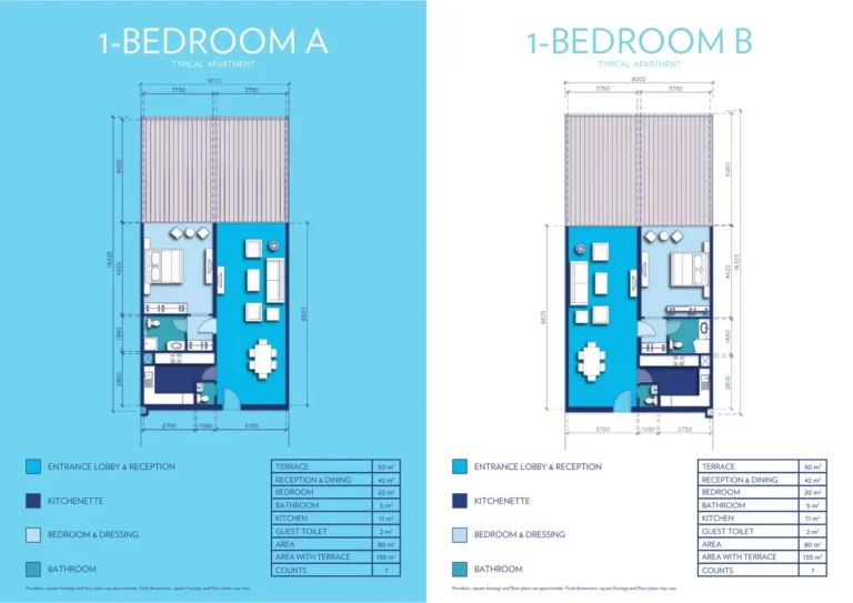 Azure Residences floor plan 1 BR