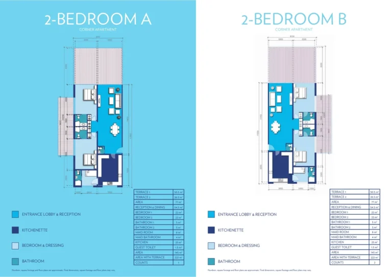 Azure Residences floor plan 2 BR