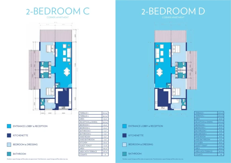 Azure Residences floor plan 2 BR