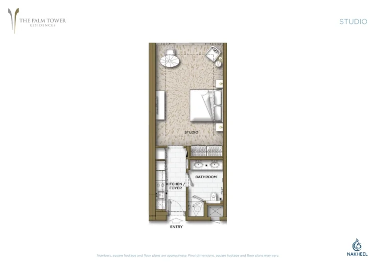 The Pinnacle Palm Tower floor plan Студия