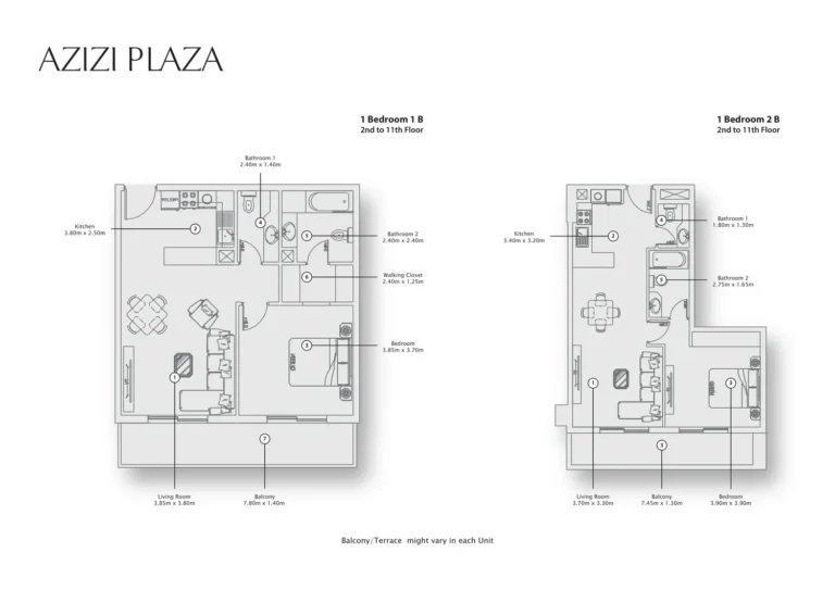 Azizi Plaza floor plan Студия