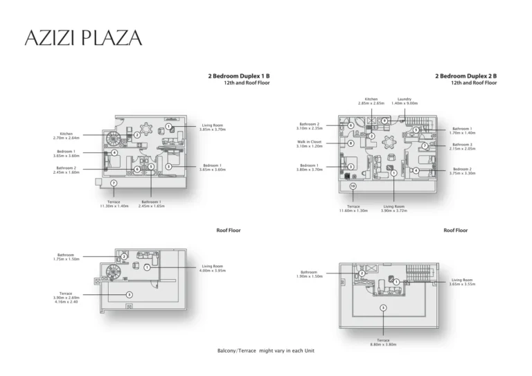 Azizi Plaza floor plan Студия