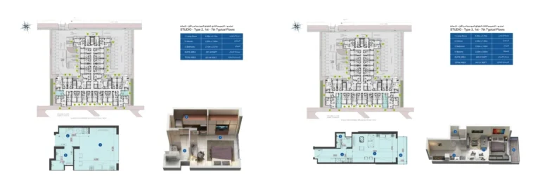 Berton by Azizi floor plan Студия · 281 sqft