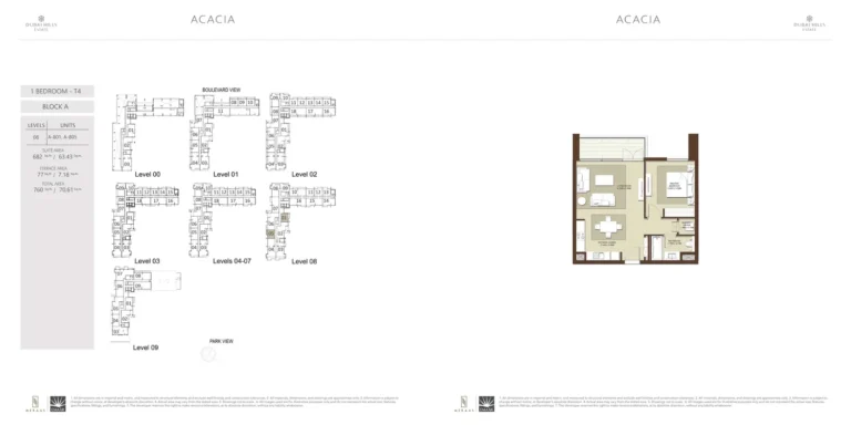 Candace Acacia floor plan 1 BR · 760 sqft