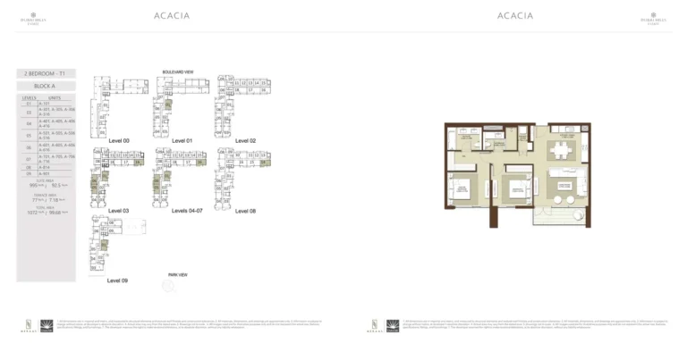 Candace Acacia floor plan 2 BR · 1072 sqft