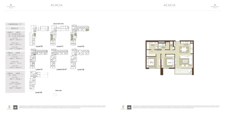 Candace Acacia floor plan 2 BR · 1191 sqft