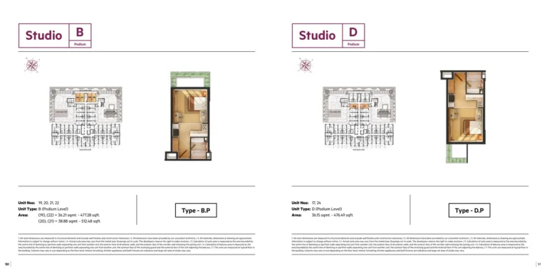 Roy Mediterranean Serviced Apartments floor plan 1-спальн. · 941 sqft