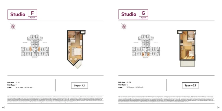 Roy Mediterranean Serviced Apartments floor plan Студия · 508 sqft