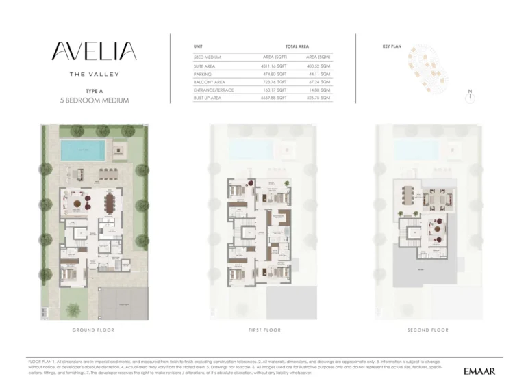 The Valley – Avelia floor plan 5 BR · 4311 sqft