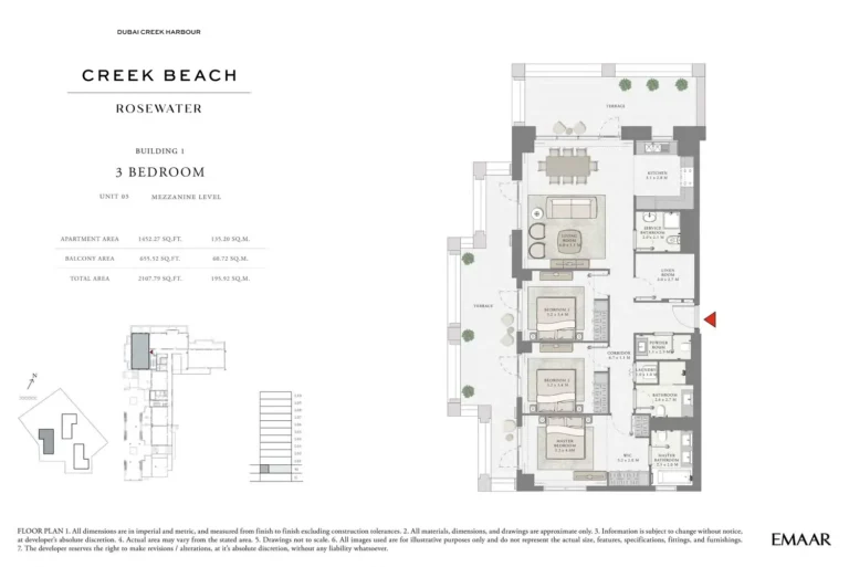 Rosewater at Creek Beach floor plan 3 BR · 2107 sqft