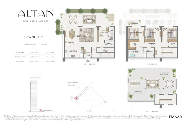 The Grand at Dubai Creek Harbour floor plan 3-спальн. · 4165 sqft