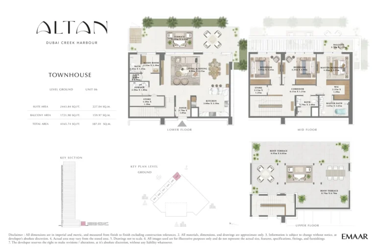 The Grand at Dubai Creek Harbour floor plan 3-спальн. · 4165 sqft