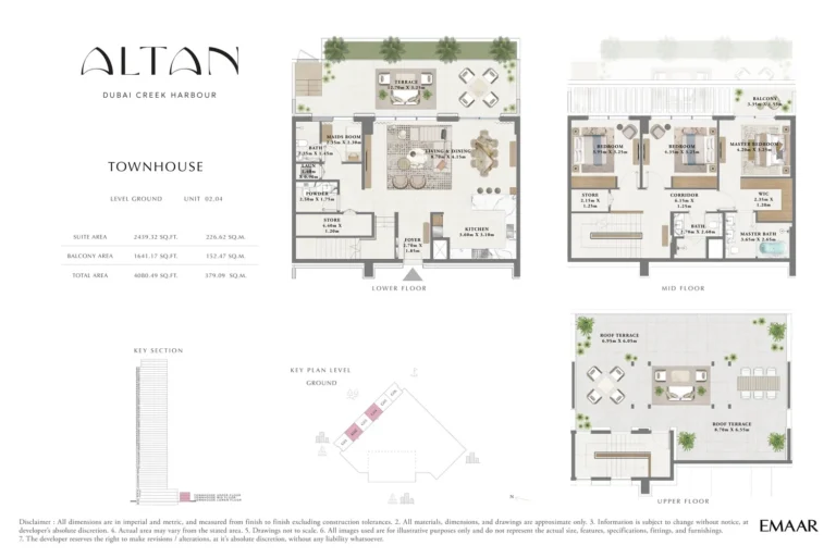 The Grand at Dubai Creek Harbour floor plan 3-спальн. · 4080 sqft