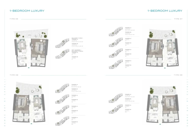 Damac Bay 2 by Cavalli floor plan 1 BR