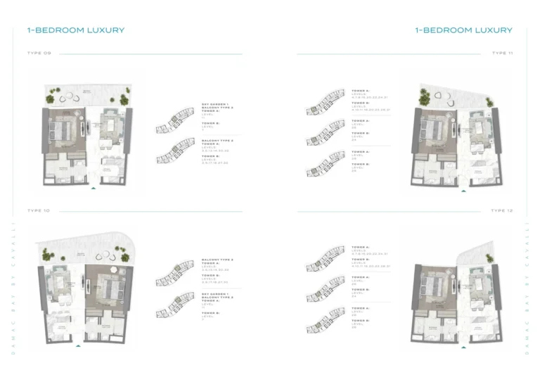 Damac Bay 2 by Cavalli floor plan 1 BR