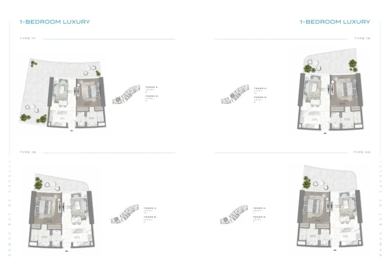 Damac Bay 2 by Cavalli floor plan 1 BR