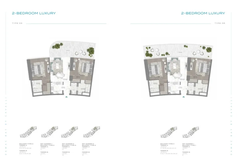 Damac Bay 2 by Cavalli floor plan 2 BR