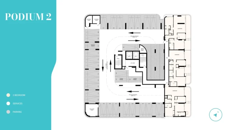 997 Residences floor plan 2 BR