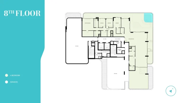 997 Residences floor plan 4 BR