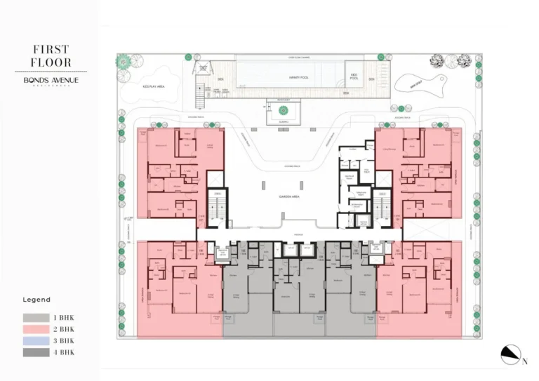 Bonds Avenue Residences floor plan Студия