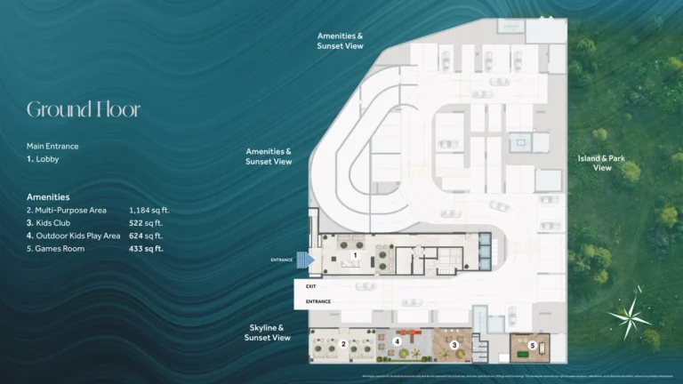 Flora Bay floor plan Studio