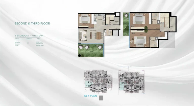 Vayla Residences floor plan 3 BR · 2207 sqft