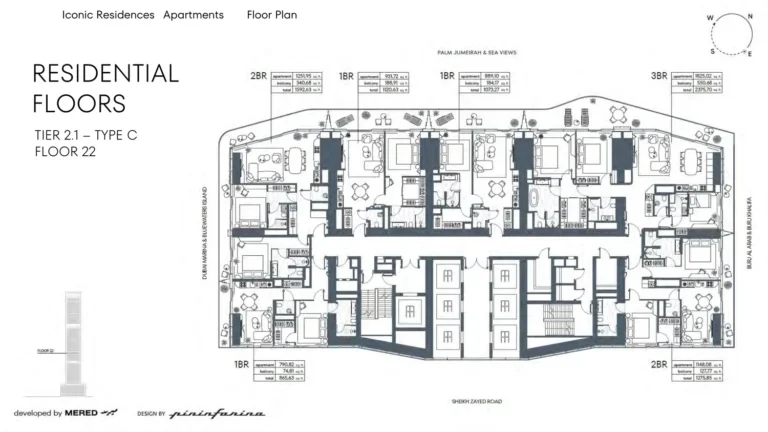 Iconic Tower floor plan Studio