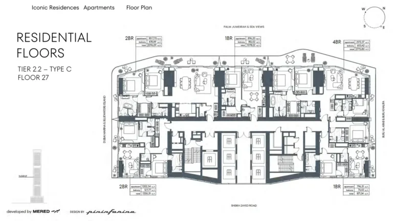 Iconic Tower floor plan Studio