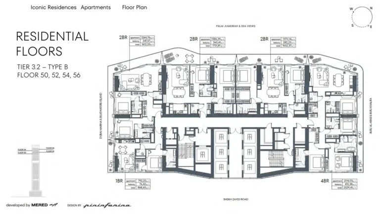Iconic Tower floor plan Studio