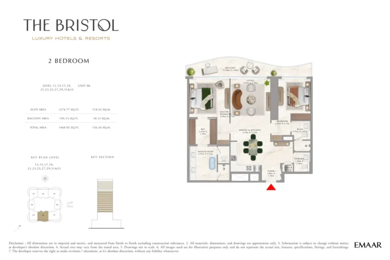 Beachfront Gates 2 floor plan 2 BR · 1469 sqft